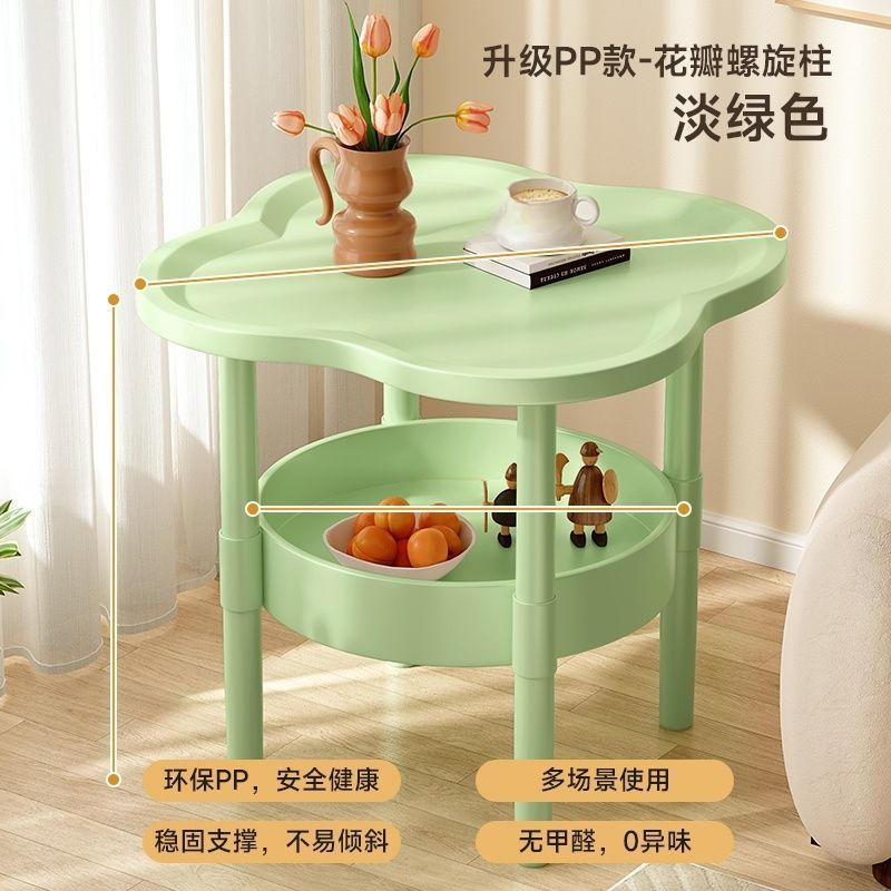 Mesa de té moderna y simple mesa de sala de estar móvil estante sofá de viento crema gabinete creativo