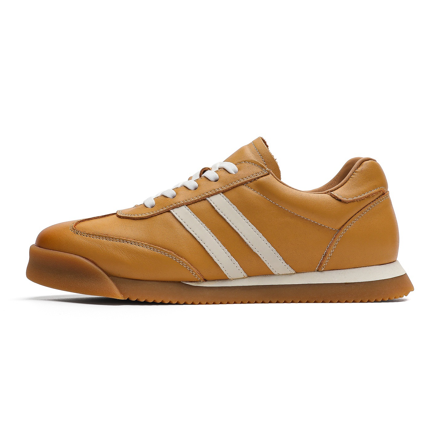 [Capa de piel de vaca] 2025 nuevo cuero transpirable versátil deportivo casual Argande zapatos de entrenamiento cómodos suelos gruesos
