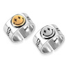 Metal two-color adjustable ring, European style, wholesale