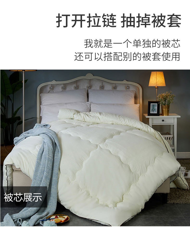 Wholesale winter blankets, down-filled blankets with removable covers, coral velvet, machine washable, winter-thickened warm core four-piece set for men