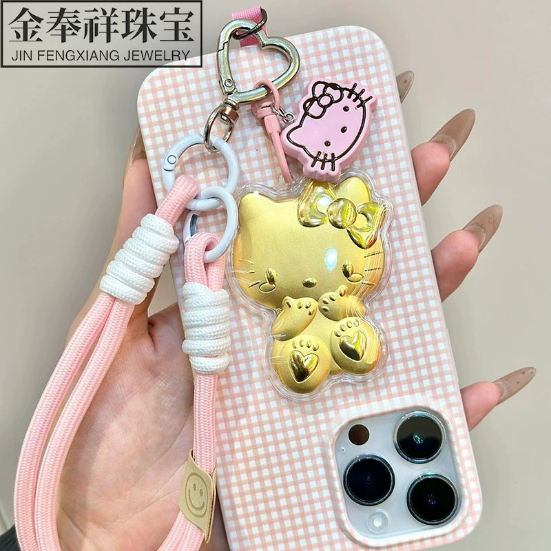 Водяной гребешок золото hellokitty мобильный телефон кошка цепочка брелок