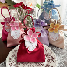 糖果喜糖袋结婚喜糖袋缎面高档婚礼袋布袋子包装喜糖盒子专用手提