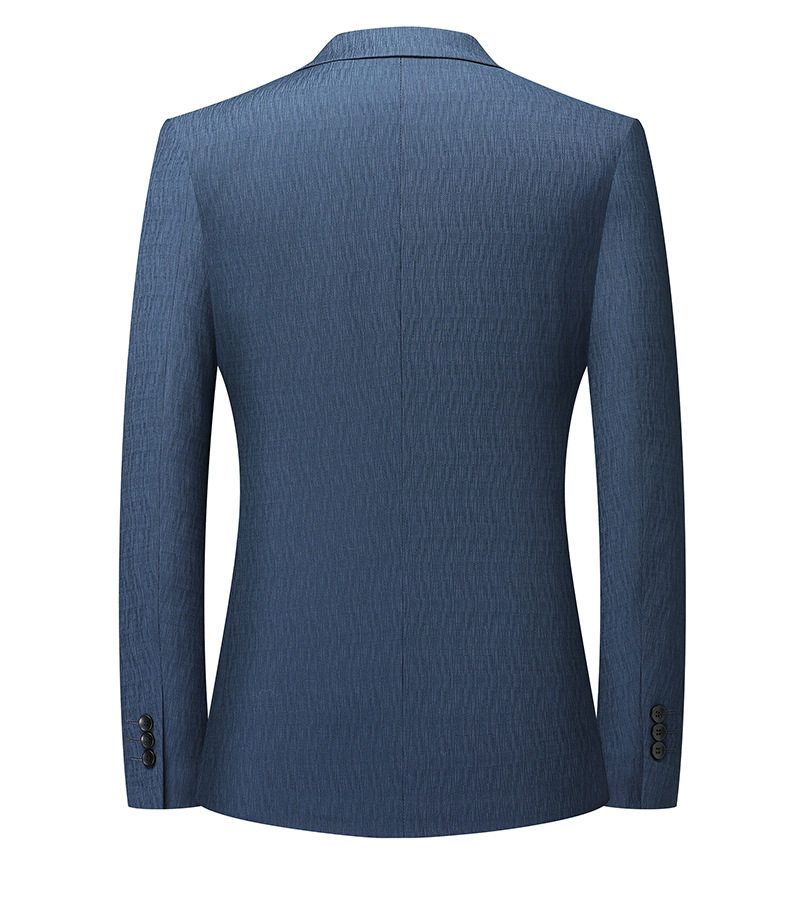 Áo vest nam mỏng mùa xuân thu dáng ôm, vải jacquard co giãn không cần ủi, phong cách Hàn Quốc — Màu xanh, Màu xám chi tiết 20