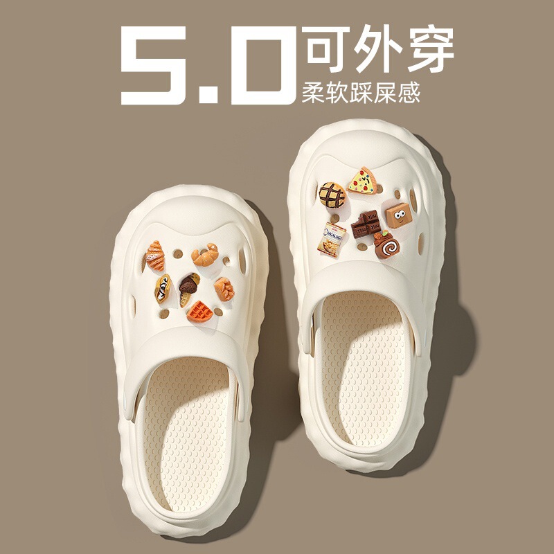 Women's Clogs for Outdoor Wear 2025 Office Half-Toe Surgical Room Slippers Non-Slip Sandals Breathable and Anti-Slip