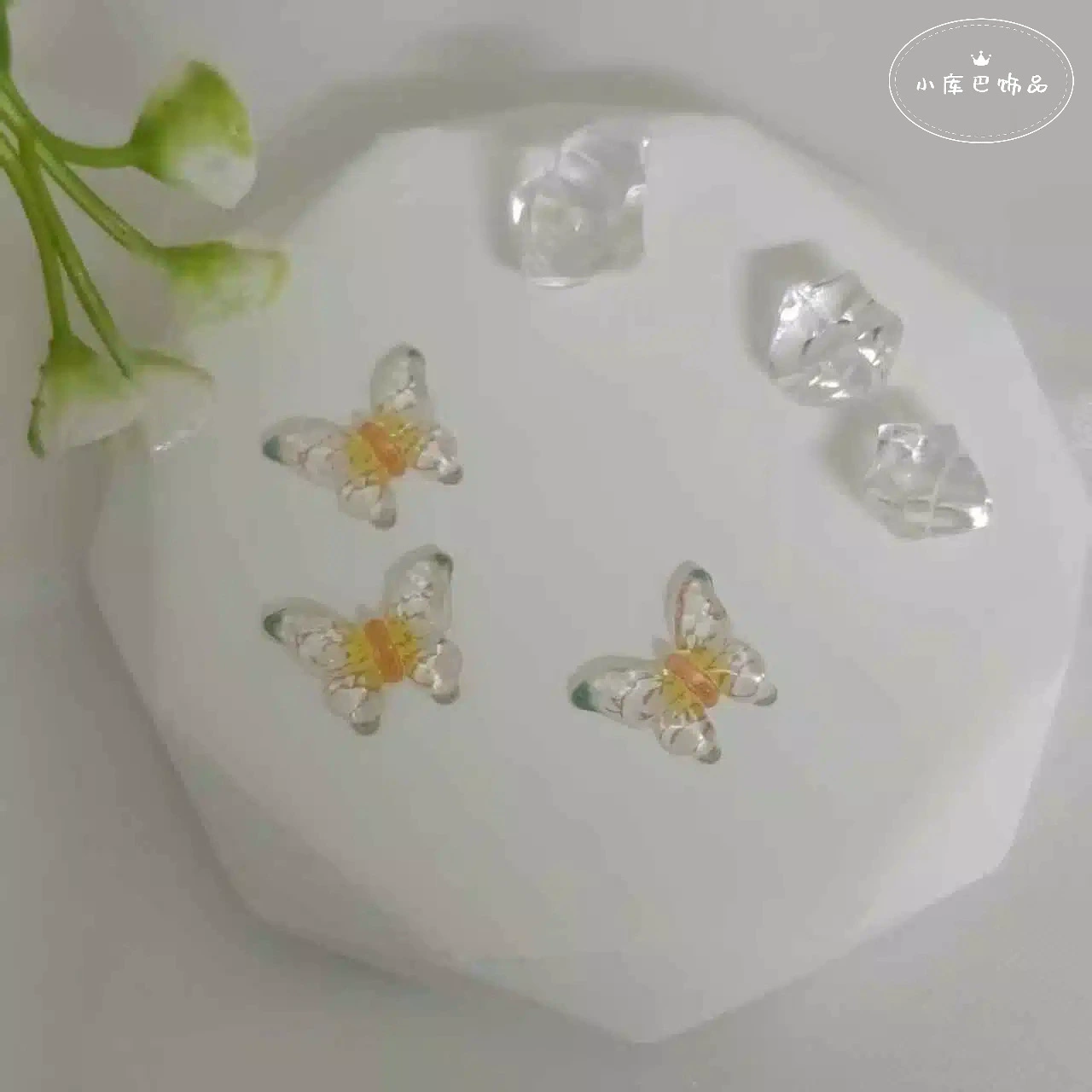 Аксессуары, фурнитура обуви handmade, кремовый прозрачный аксессуар для волос, оптом