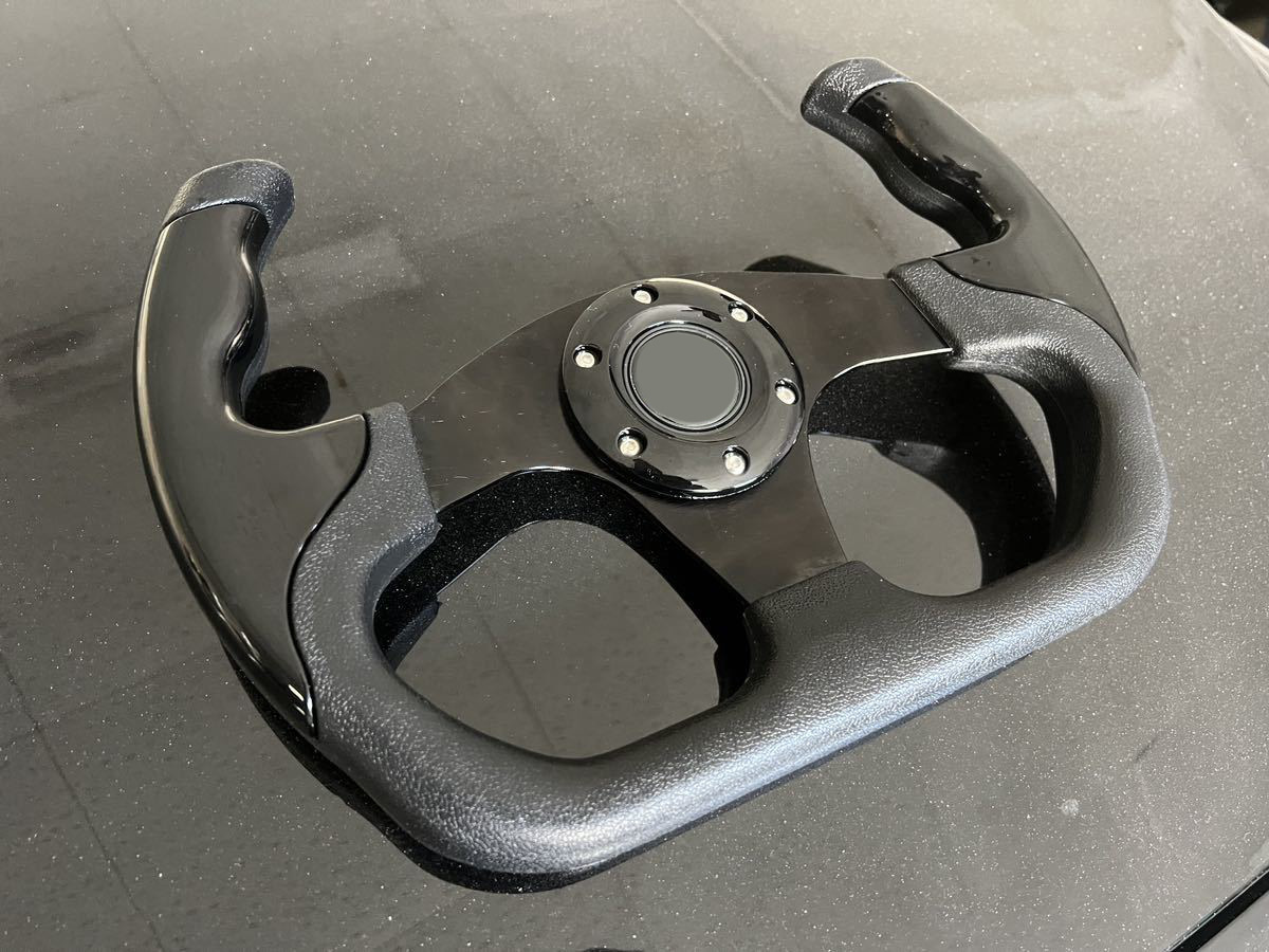 Car Drifting D-Type Steering Wheel Modified Sports Racing PU 13 inch