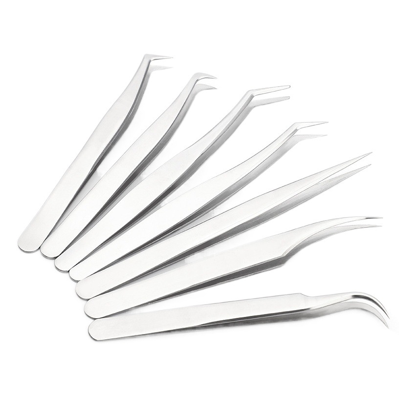 High precision false eyelash tweezers eyelash beautician grafting eyelash clip dolphin golden feather clip eyelash blossom elbow clip