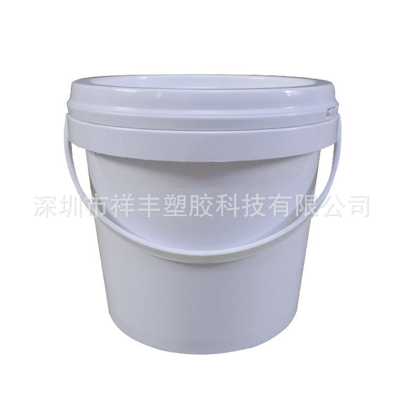 5L广口涂料桶手提化工包装桶塑料5升油漆桶圆桶乳胶开口PP桶