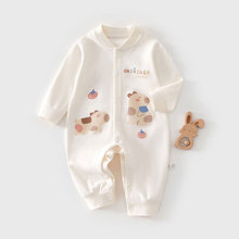 婴儿衣服秋装宝宝春季连体衣纯棉睡衣初夏外出四季款3-18个月