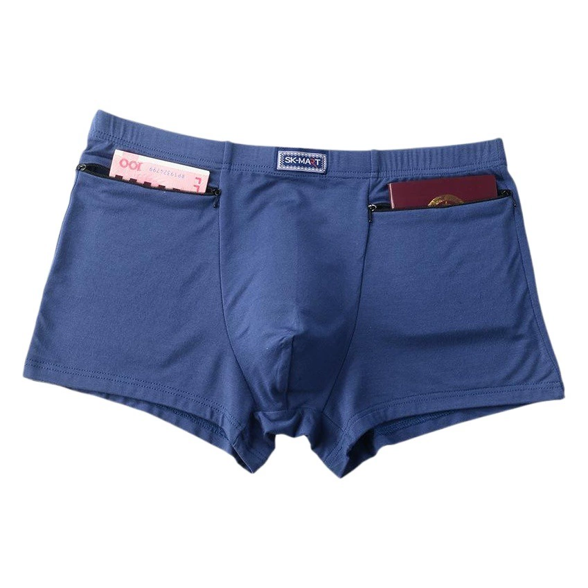 Мужское противоугонное нижнее белье, модальные шорты с карманом на молнии, четыре сезона, свободные спортивные дышащие шорты для пожилых людей оптом