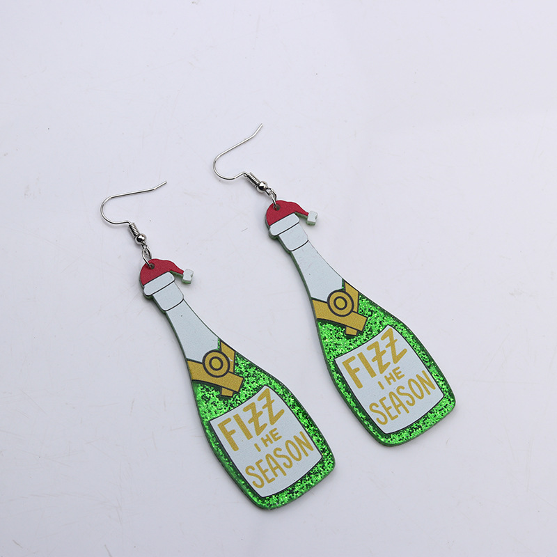 Simple Style Christmas Tree Santa Claus Arylic Stoving Varnish Women's Earrings 1 Pair display picture 8