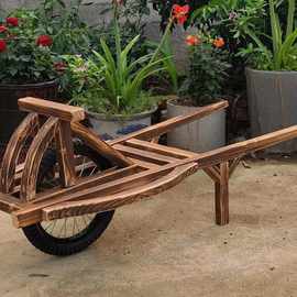 仿古木质独轮车手推车平衡车幼儿园亲子游戏户外拓展团建活动道具