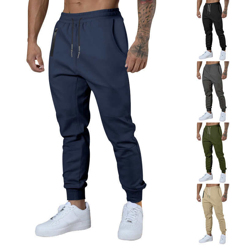 2024 men's drawstring new sports for fitness, breathability, and seasonal casual pants_mkmklike.com