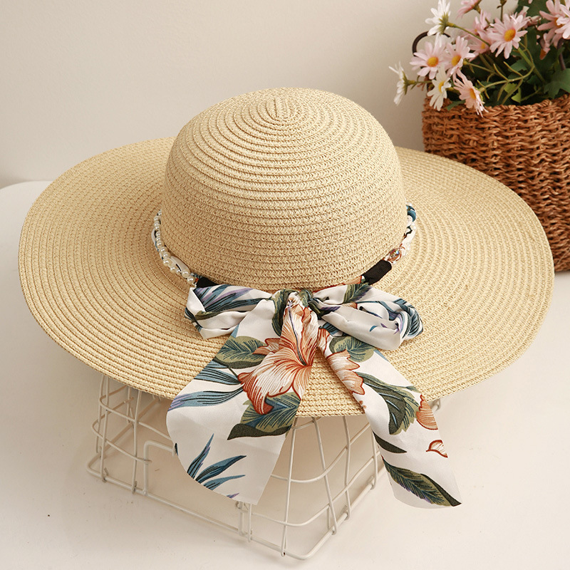 Women's Vacation Sweet Solid Color Big Eaves Sun Hat display picture 9