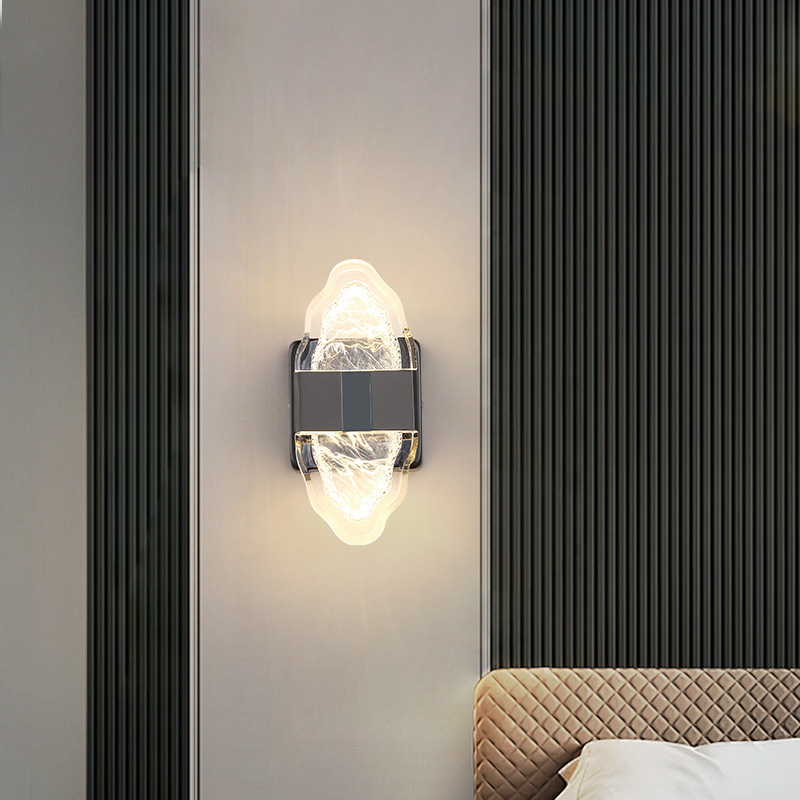 Lámpara de pared junto a la cama del dormitorio, moderna, simple, de alto nivel, sentido de la atmósfera, sala de estar, pared de revestimiento, protección ocular, lámpara de pared del dormitorio principal
