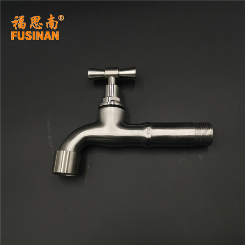 Precision cast 304 stainless steel slow-open washing machine faucet mop pool pool wall-mounted straight-through valve faucet angle valve
