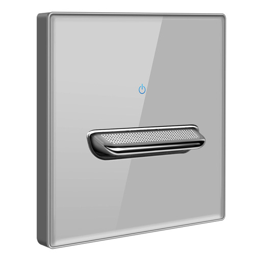 Type 86 foreign trade manufacturer supplies tempered glass panel creative tap reset bedside switch European French socket