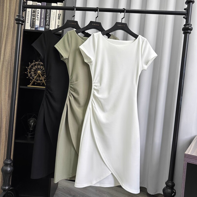 in stock Skirt Women's Summer 2024 New Design Sense Slimming Formal Occasion Long Short Sleeve French dress in stock Skirt Women's Summer 2024 New Design Sense Slimming Formal Occasion Long Short Sleeve French dress