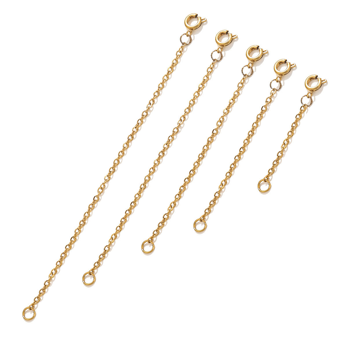 Collar de pulsera de acero inoxidable transfronterizo, cadena de extensión de hebilla de resorte, cadena de cola de ajuste de bricolaje, conjunto de cadena de extensión al por mayor image 5