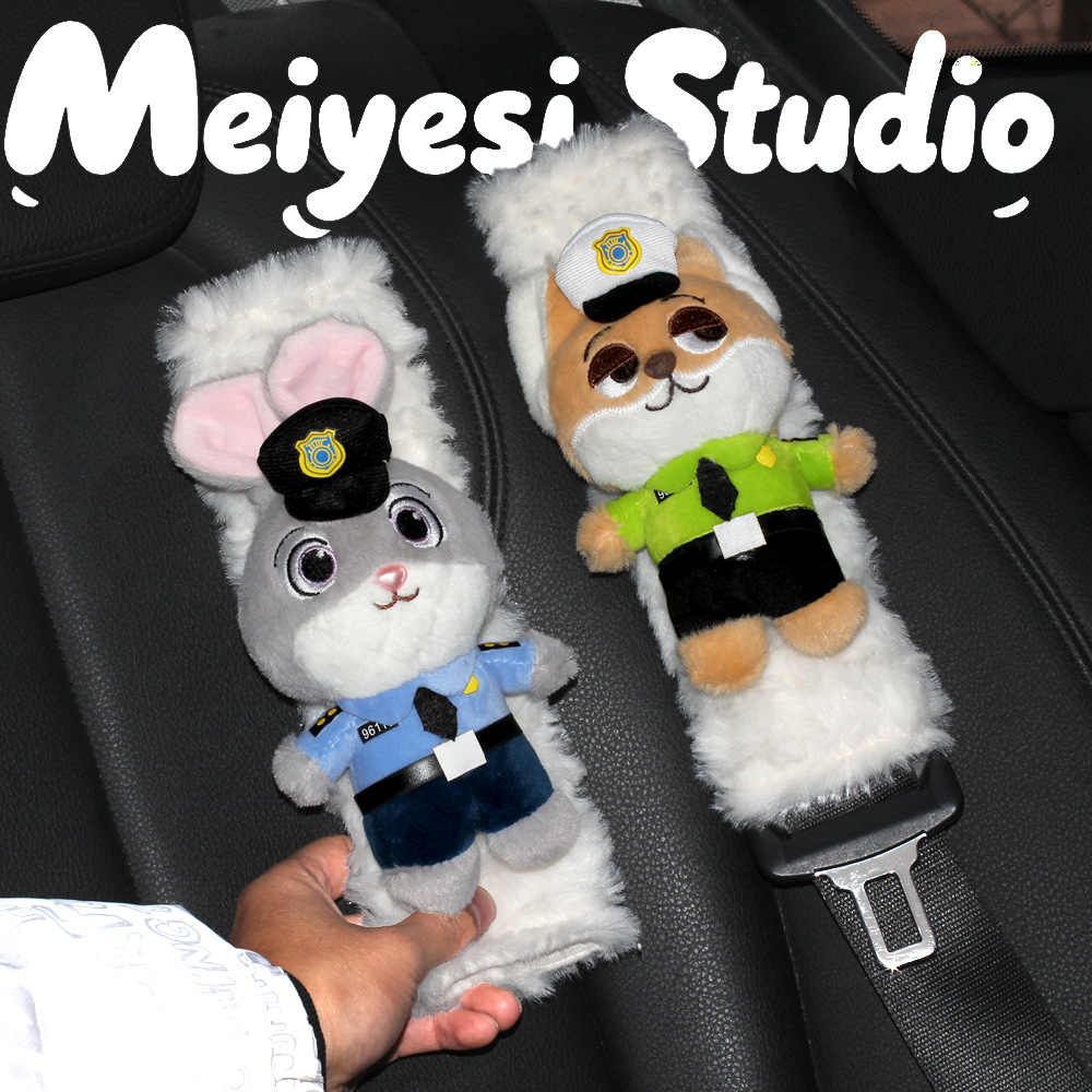 Car Seat Belt Shoulder Pads Zootopia Judy Nick Car Seat Belt Covers Car Interior Decoration Accessories