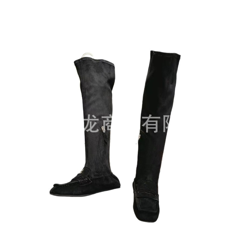 高端2025秋冬新款真皮平底长筒靴女瘦腿弹力靴显瘦高筒过膝长靴女|undefined