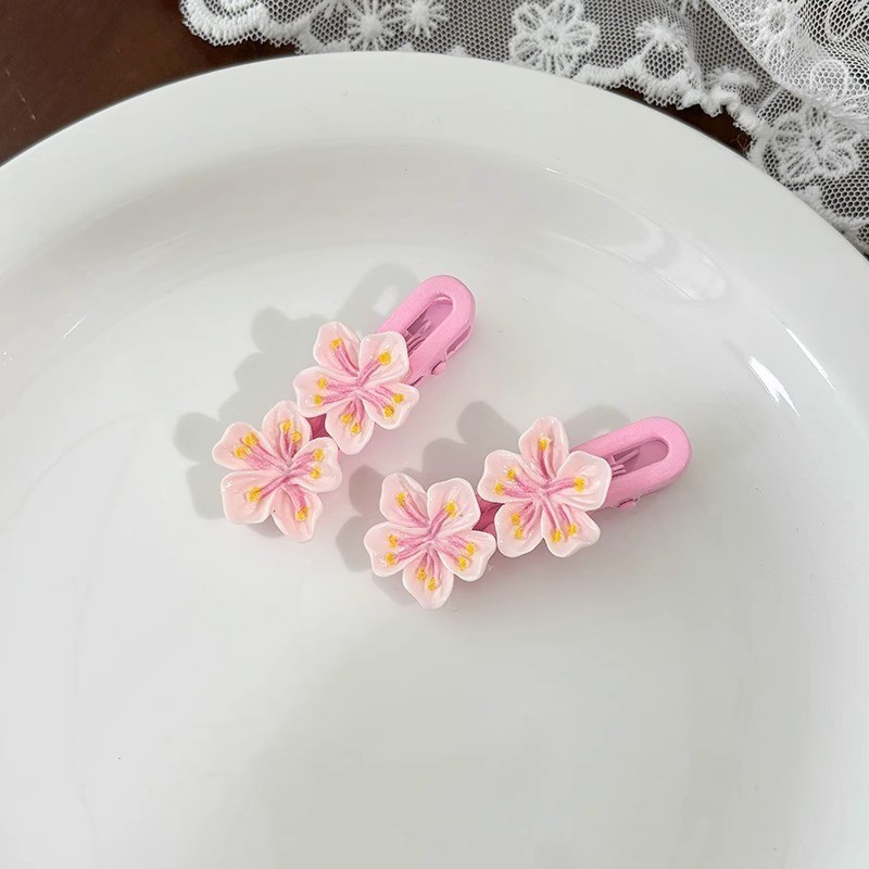 La nueva horquilla de dopamina rosa, la horquilla de flequillo lateral de alta calidad, los accesorios para el cabello de principios de primavera dulces y lindos, la pinza lateral de todo fósforo