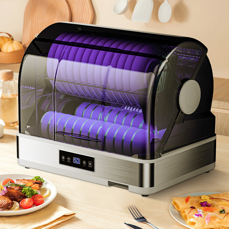 Wholesale Drain-free Disinfection Cabinet Household Small Kitchen Desktop Tableware UV Tableware Disinfection Cupboard