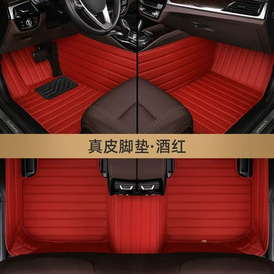 Pro, Vision X3, X6, and Modelə uyğun ayaqaltı - genuine-leather-floor-mat-in-burgundy-color-single-layer