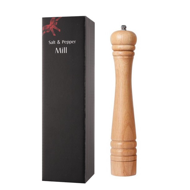 12 pulgadas de roble molinillo de pimienta negro molinillo de pimienta núcleo de cerámica molino de pimienta cocina hogar condimento botella