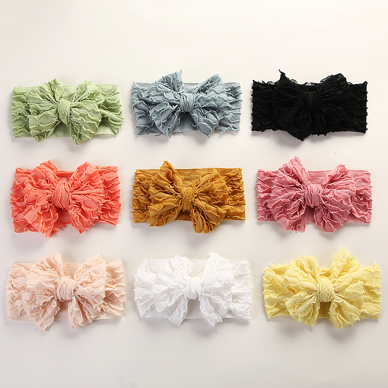 New Children's Hairband Bow Elastic Baby Knotted Headband display picture 3