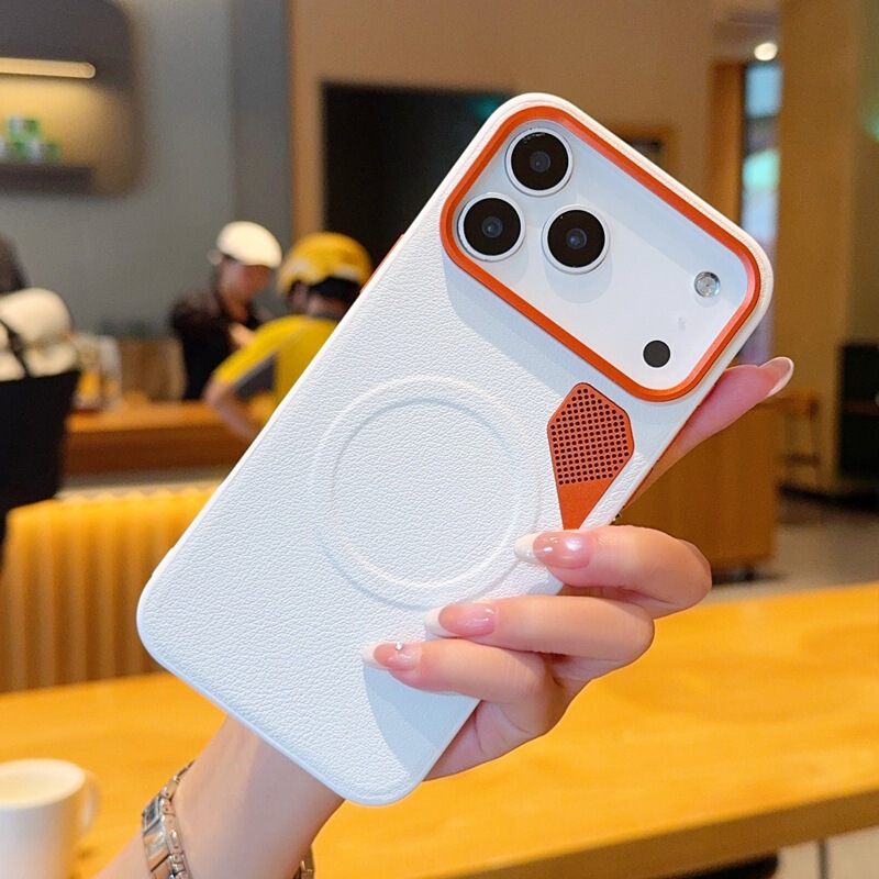 Suitable for Apple 17 Phone Case with Heat Dissipation, iPhone 17 Pro Magnetic Case, Apple 15/16 Hard Case, 16 Pro Breathable Case