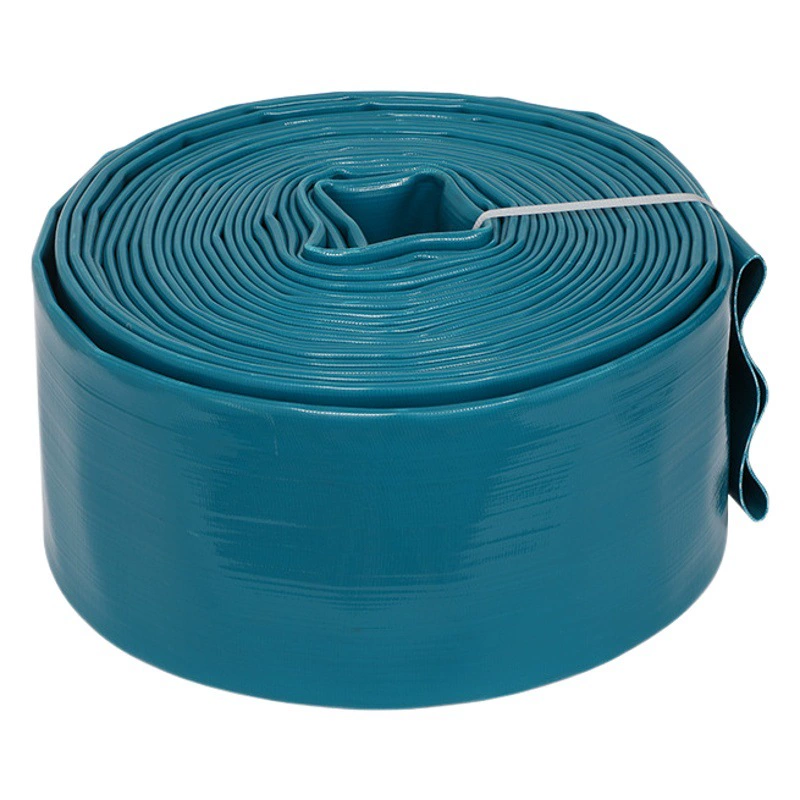Водяной шланг высокого давления с пластиковым покрытием из ПВХ 6-дюймовый (06) Озеро-голубой утолщенный водяной шланг 6-дюймовый сельскохозяйственный шланг для полива