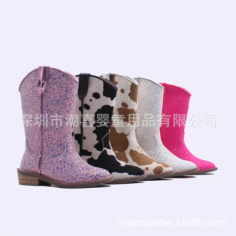 High boots with zipper, demi-season denim shoes, European style