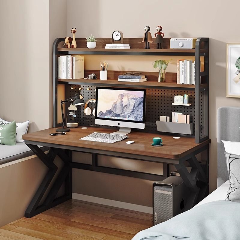 Perforated Board Computer Table Desktop Home Desk E-Sports Table Bookshelf Student Writing Small Apartment Study Table Office