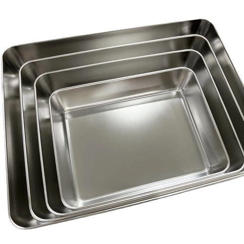 Non-magnetic stainless steel square plate tray, vegetable plate, dinner plate, barbecue plate, rice plate, iron plate, towel plate, gelatin plate with lid