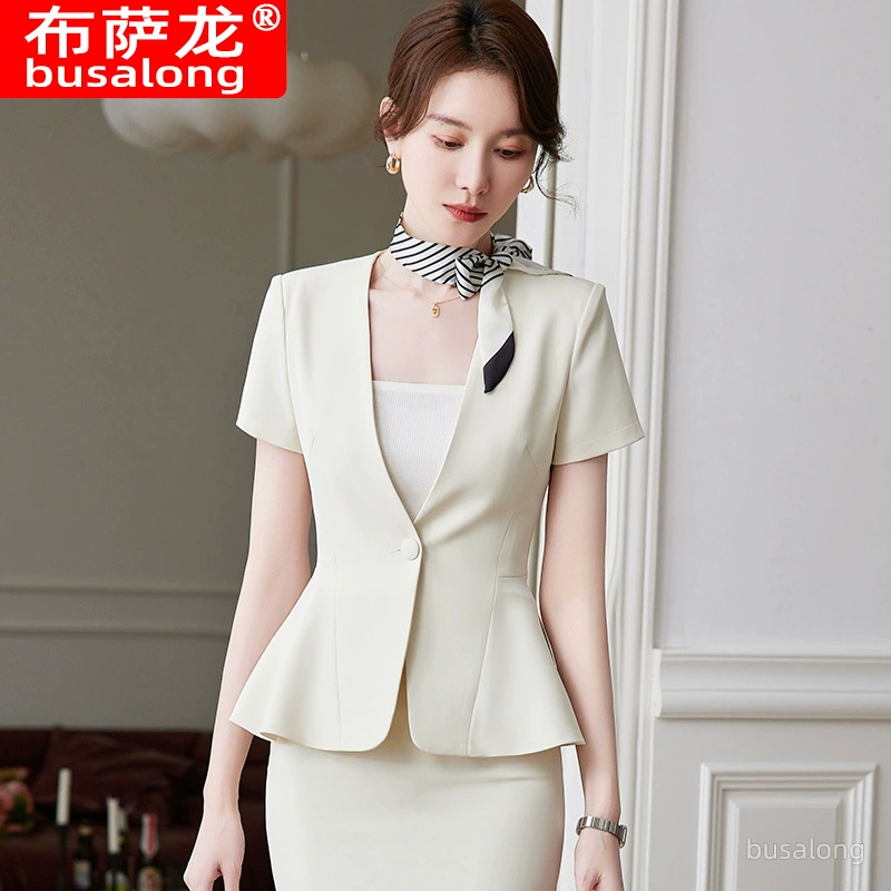 Новый буза дракон женский профессиональный костюм с коротким рукавом шорты официальный набор интервью продажа спецодежды 6335