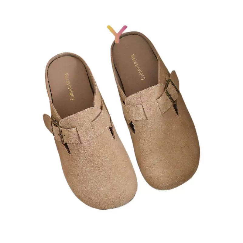 Мюли (Birken) женские беззадние с пряжкой, летний уличный ретро стиль