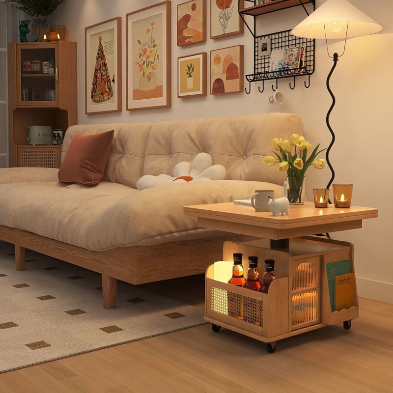 우드 컬러 리프팅 커피 테이블(완전 조립 배송)