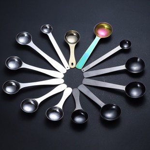 in stock stainless steel measuring spoon a variety of specifications 7.5ML to 20ML milk powder measuring baking tools good helper