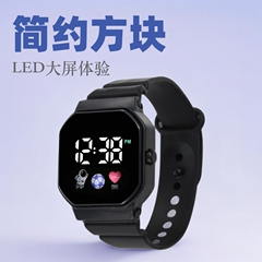 LED大画面スポーツ腕時計ファッションシンプル腕時計ブロック宇宙人腕時計高颜値学生電子腕時計