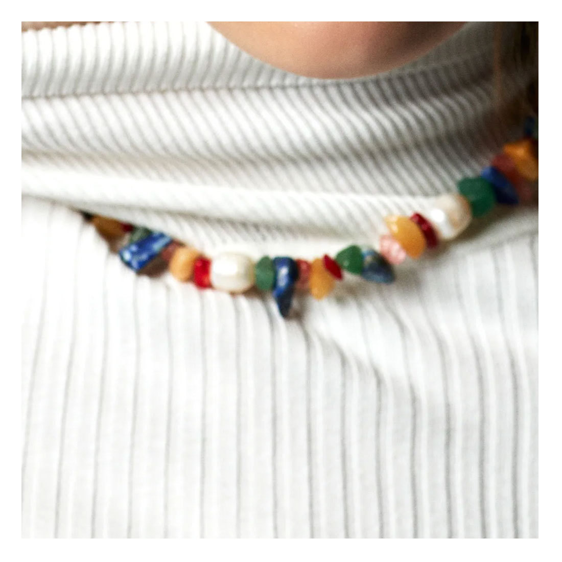 Bohemian Pearl Irregular Color Natural Gravel Necklace Simple Jewelry Female display picture 4