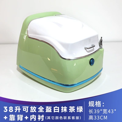Bag Tail Box Backrest Rack: Motorcycle frame - 38-liters-matcha-green
