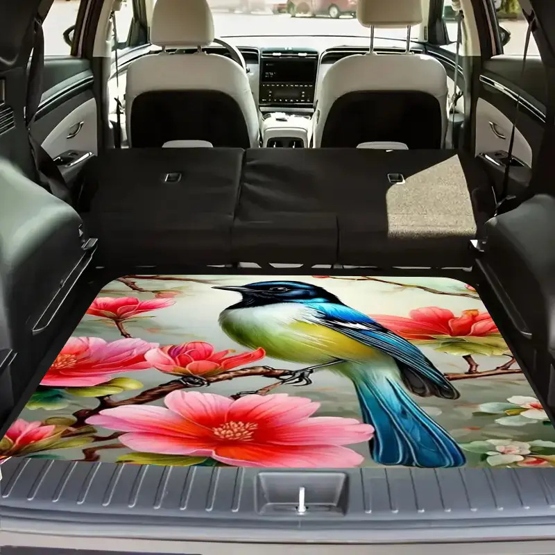 Temu Labeling Dropshipping Cross-Border Abstract Printed Car Trunk Mat Water-Absorbent, Non-Slip, Dirt-Resistant and Wear-Resistant Car Floor Mat