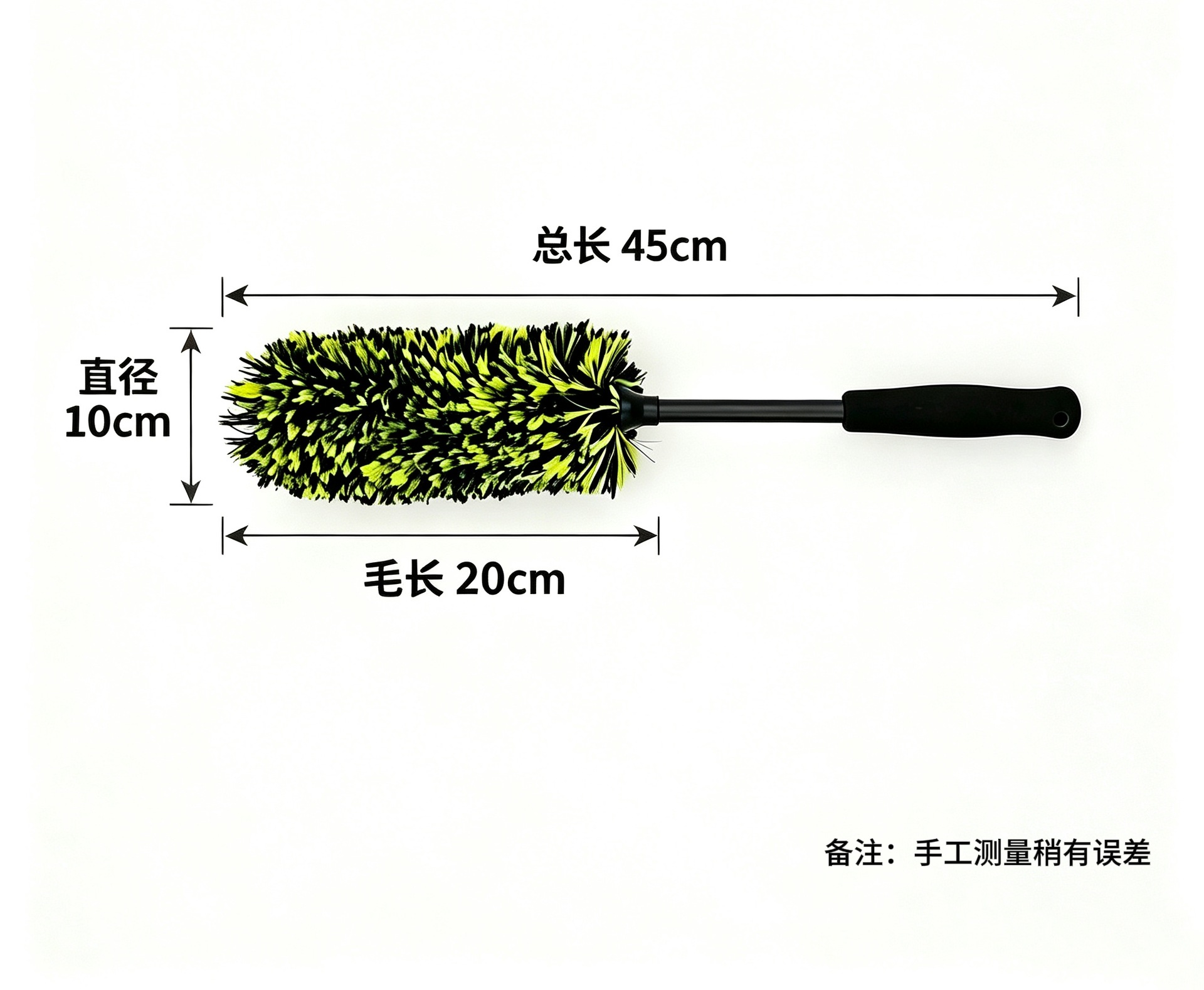 Ultra-fine wheel hub fiber brush with PP bristles, bendable for cleaning and dust removal of car tire rims