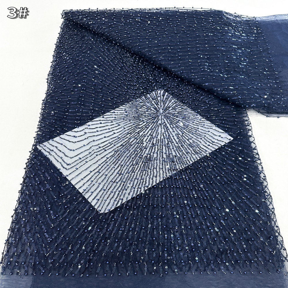 Sequin, tubo de perlas bordado, tela de bordado, alta definición, diseño de moda, vestido de moda, vestido de boda, tela