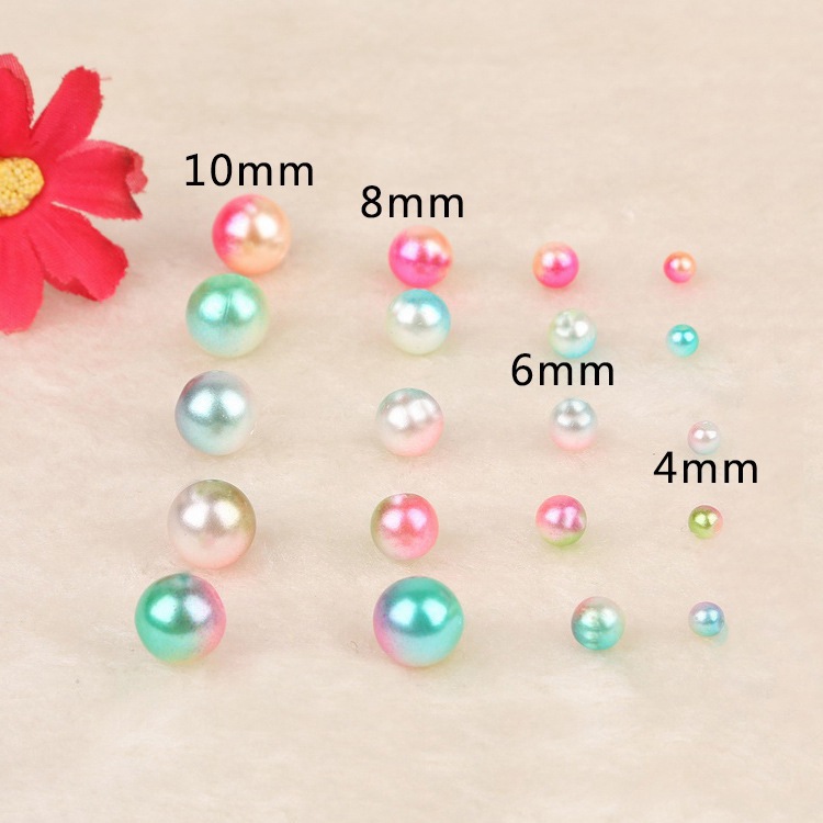 1 Set ABS Gradient Color Beads display picture 3