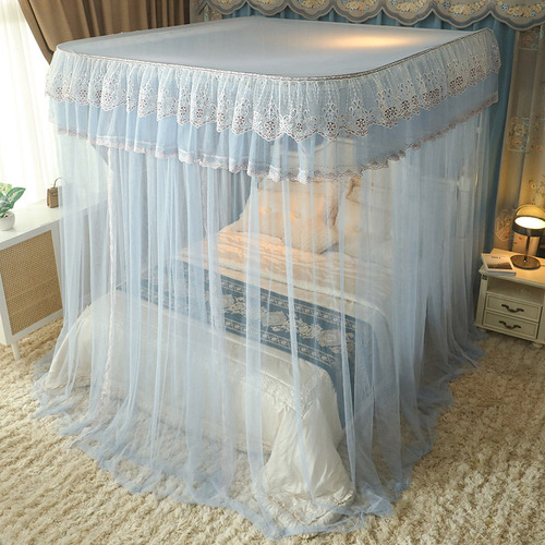 U-shaped rail extension three-door mosquito net track court floor princess style 1.5m/1.8m bed double household