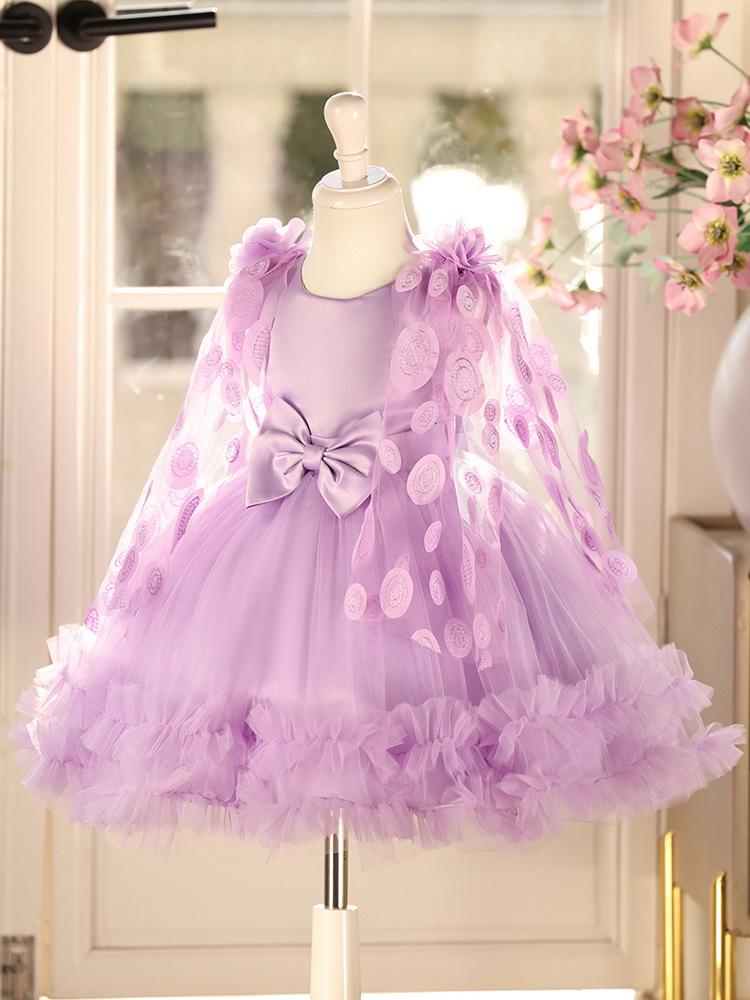 Vestido de niña transfronteriza vestido de princesa vestido de niña desfile anfitrión espectáculo vestido de nicho vestido de diseño