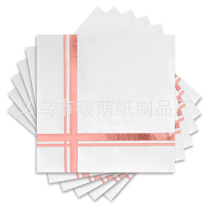 화이트 로즈 골드 줄무늬 [20 장/가방]