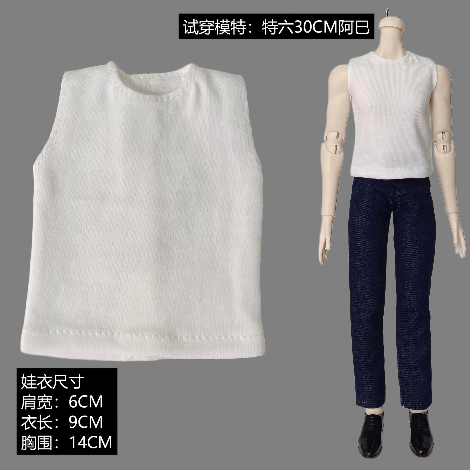 Ropa de muñeca hecha a mano de 6 piezas para Barbie Ken, ropa de muñeca masculina BJD de estilo gótico OB30, camiseta de manga corta. image 17